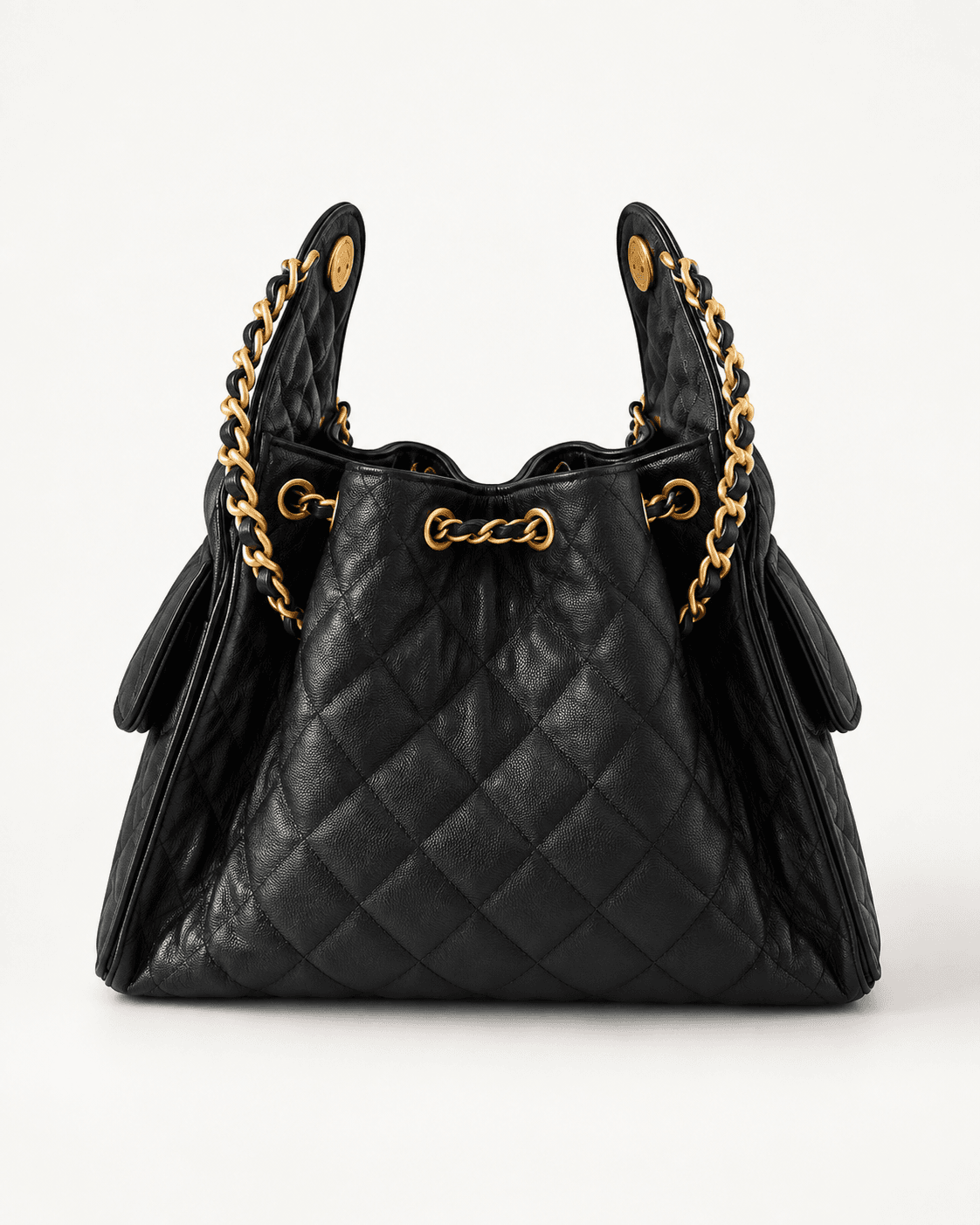 Chanel Bag 25L en color negro, vista posterior