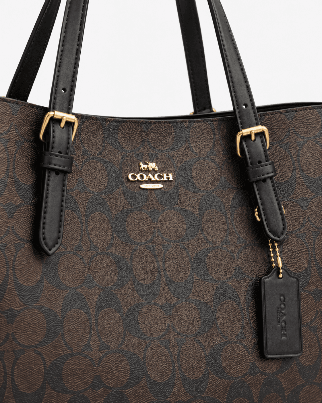 Tote Coach Mollie en color marrón, detalle