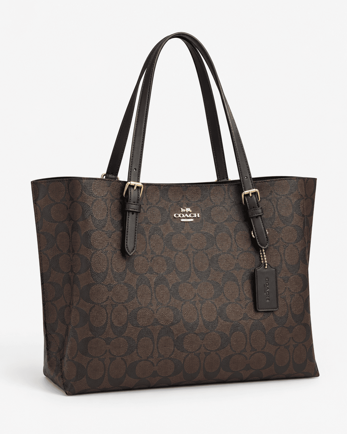 Tote Coach Mollie en color marrón, vista frontal